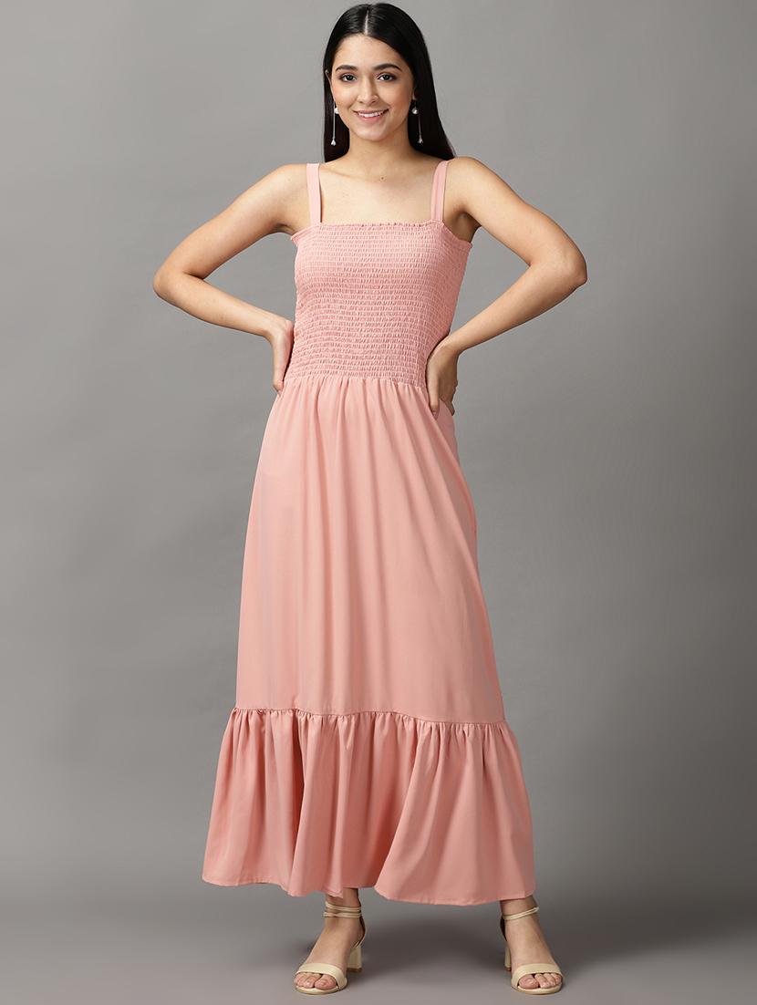 women's tiered dress solid dress