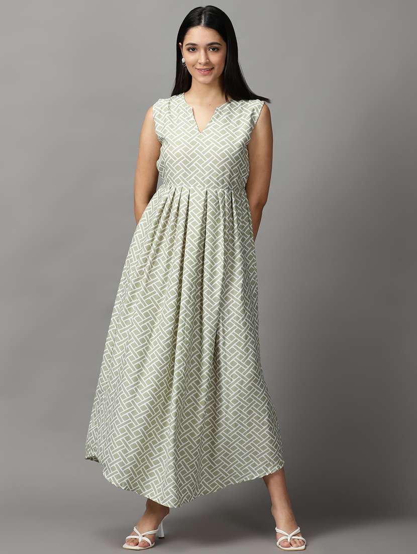 women's fit & flare polka dots dress