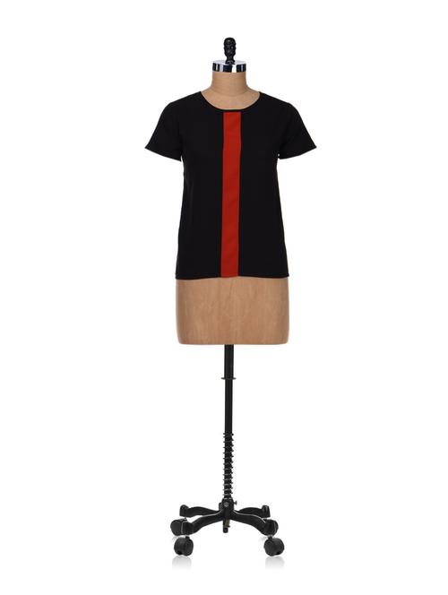 Black Beauty- Red Panel Top - Besiva