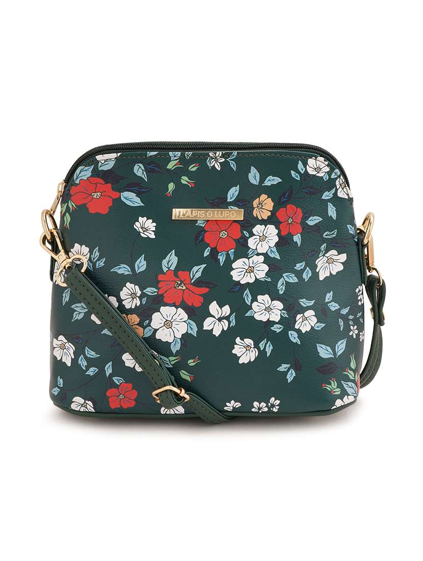 multi coloured leatherette (pu) regular sling bag