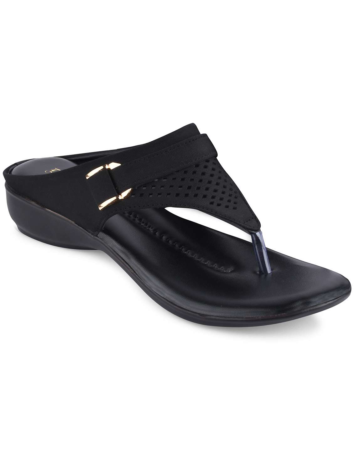 black t-strap sandal