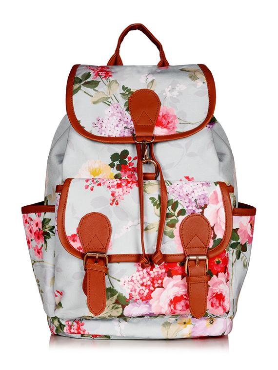 green canvas regular backpack