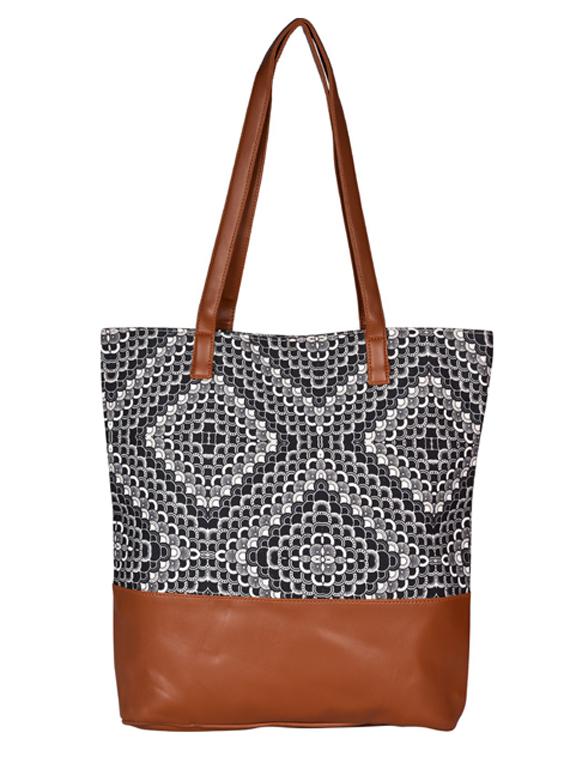 multi colored canvas regular shopping bag