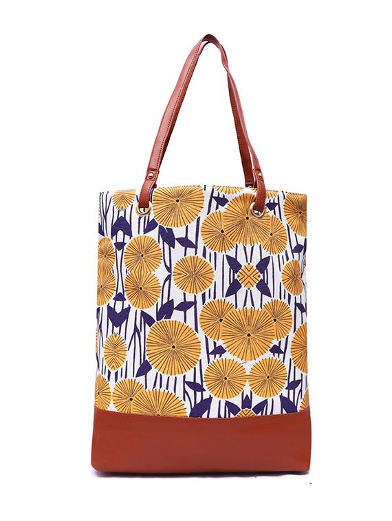 yellow canvas regular shopping bag