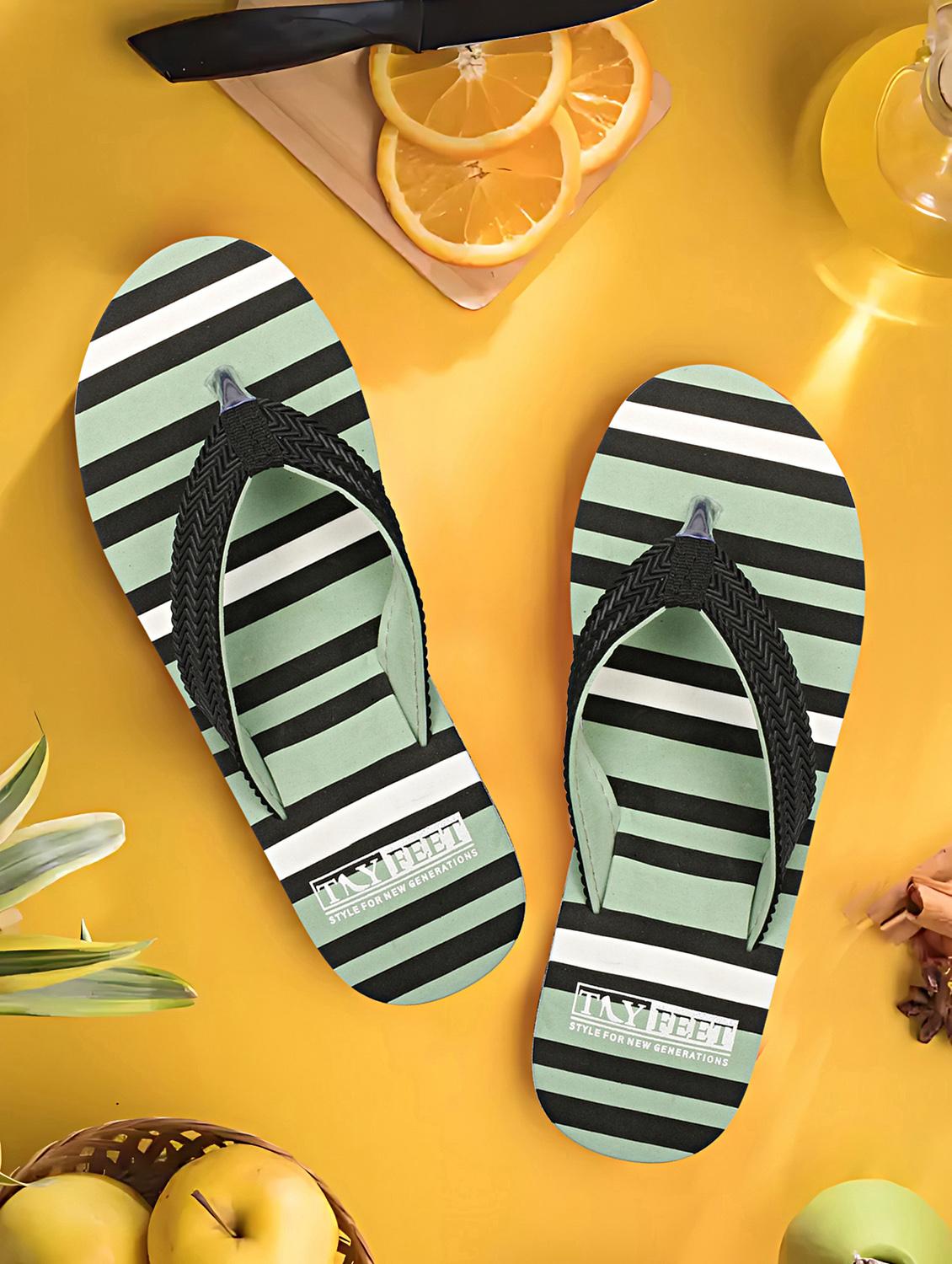 women solid flip flop
