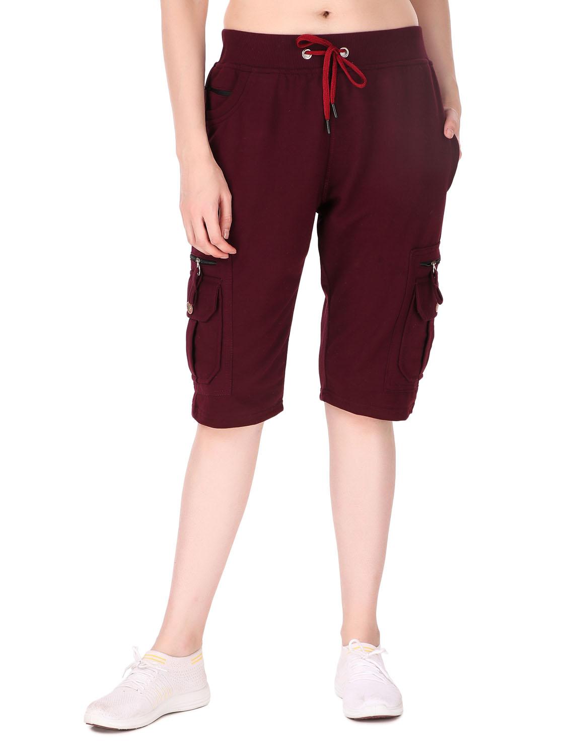 maroon sports capri