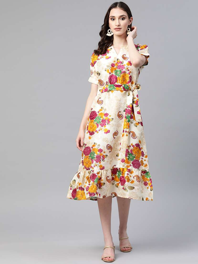 women's fit & flare floral dress
