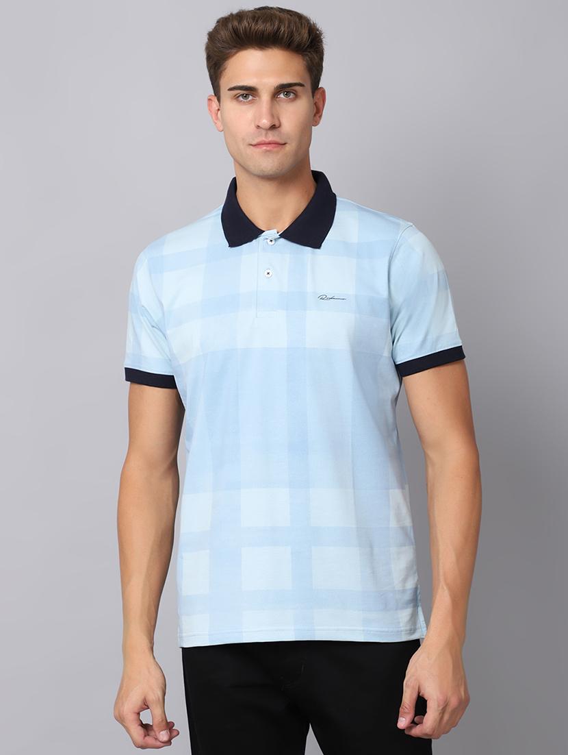 polo neck checks regular t-shirt