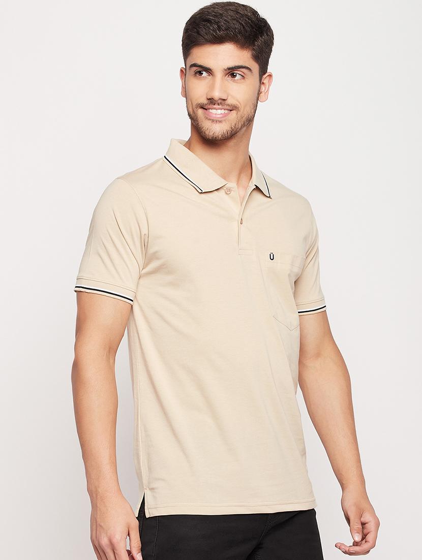 polo neck solid polo t-shirt