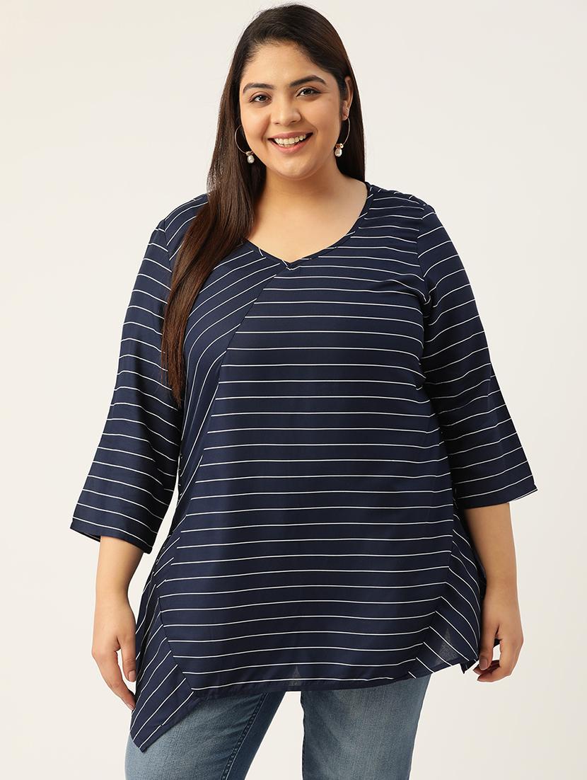 women's asymmetric v neck top
