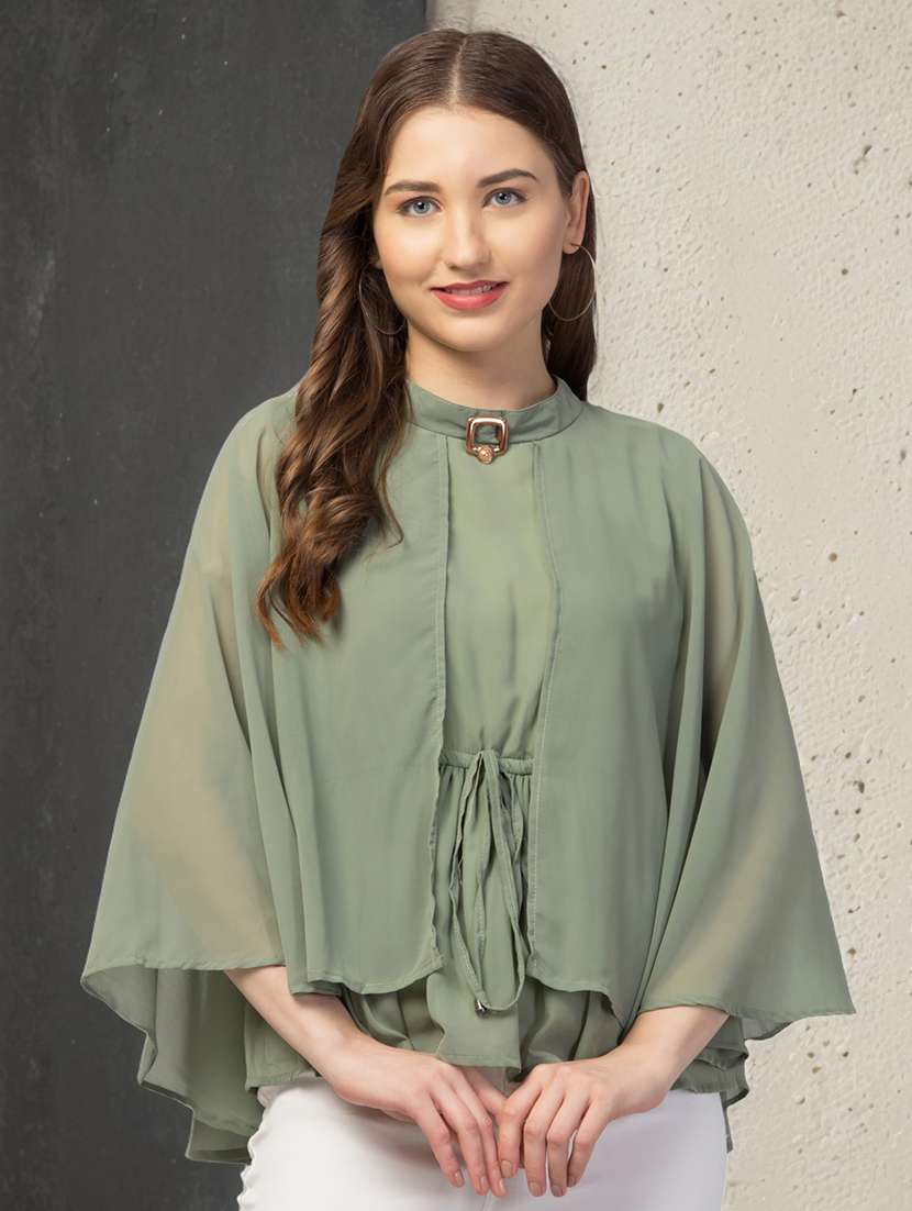 women's layered mock neck top