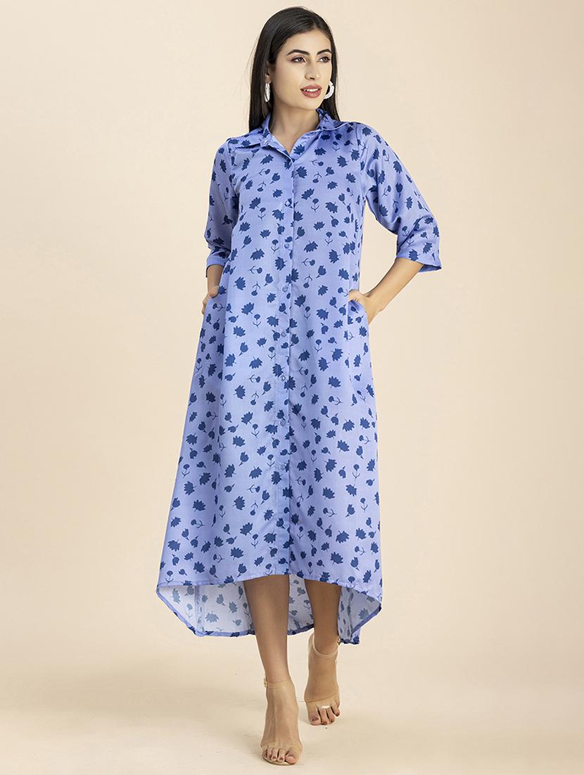 women's high low floral dress