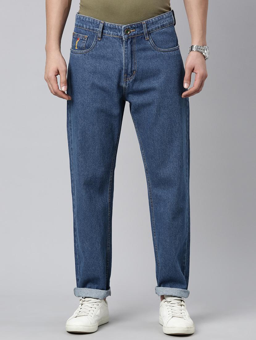 mens straight fit plain jeans