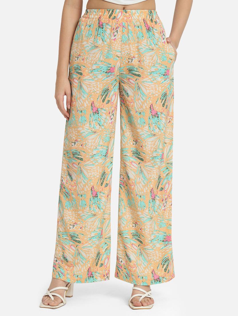 women multi colored printed palazzo
