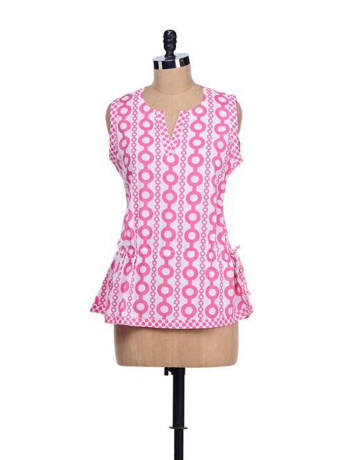 Pink And White Cotton Top - KILOL