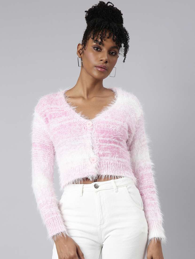 pink acrylic cardigan
