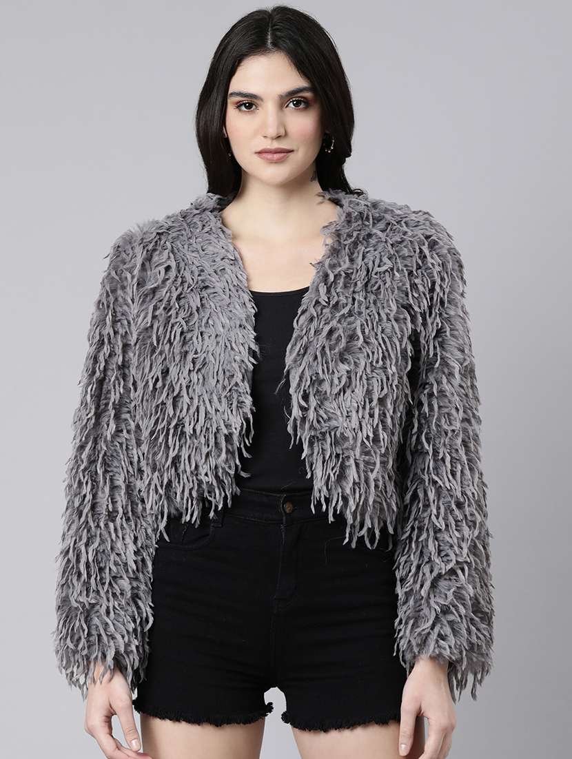 grey acrylic shrug