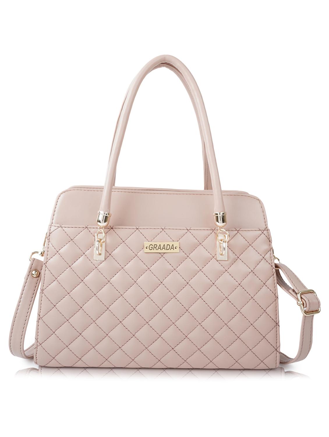 cream leatherette (pu) handbag