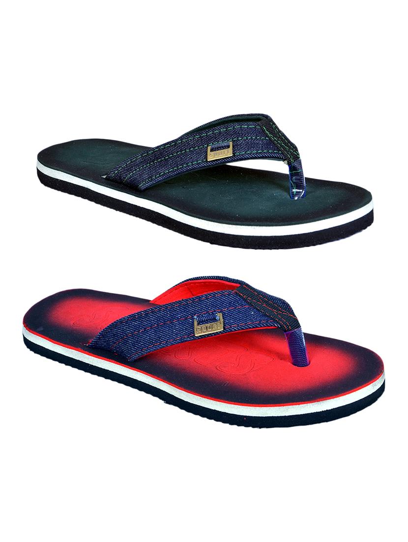 men pack of 2 slip on flip flops