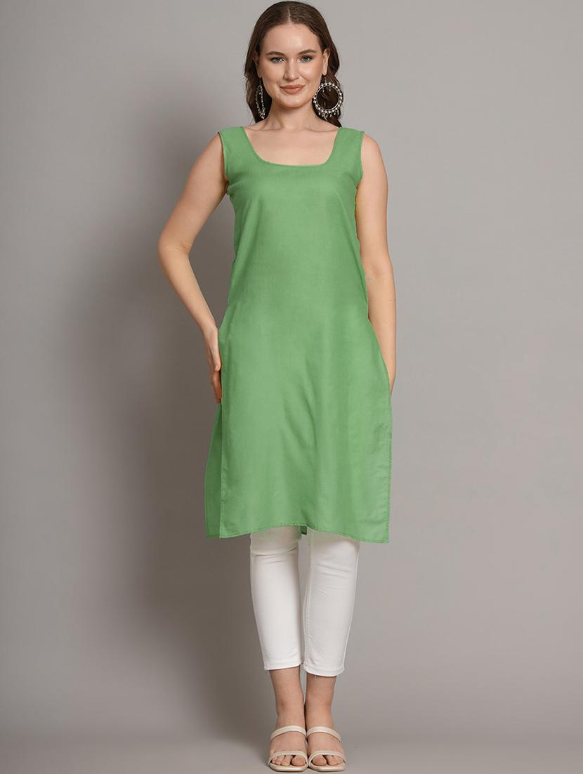 green cotton camisole