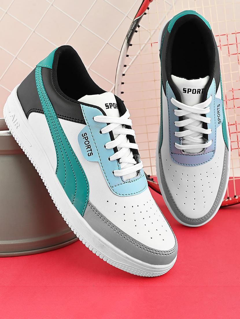 men color block lace up sneaker