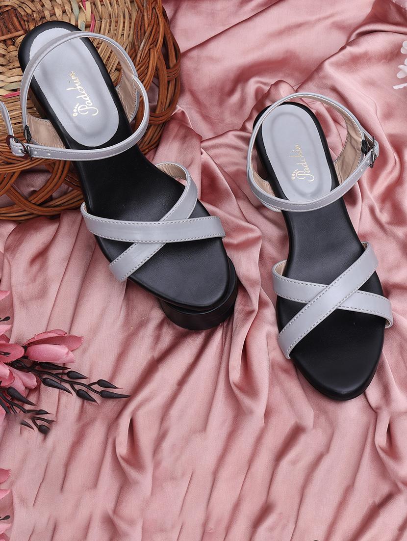 women solid ankle strap sandal