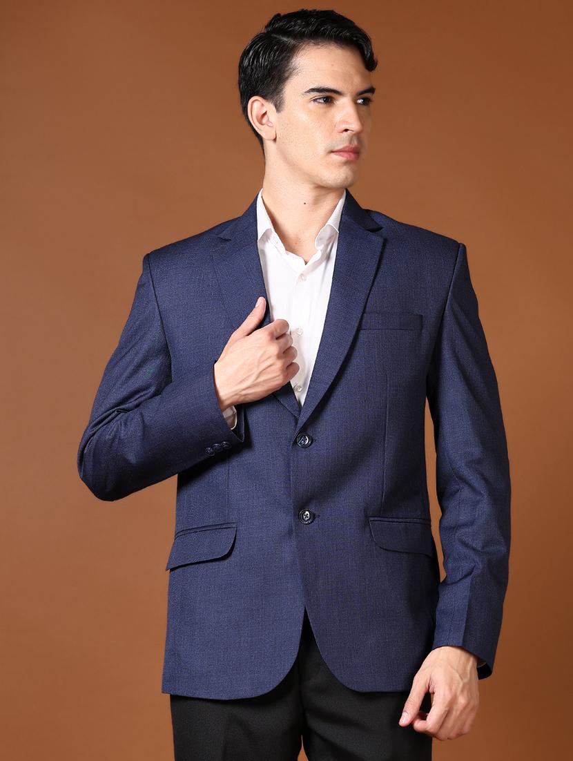 men long sleeves solid single breasted formal blazer