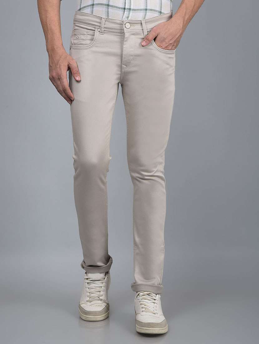 men mid rise full length denim jeans