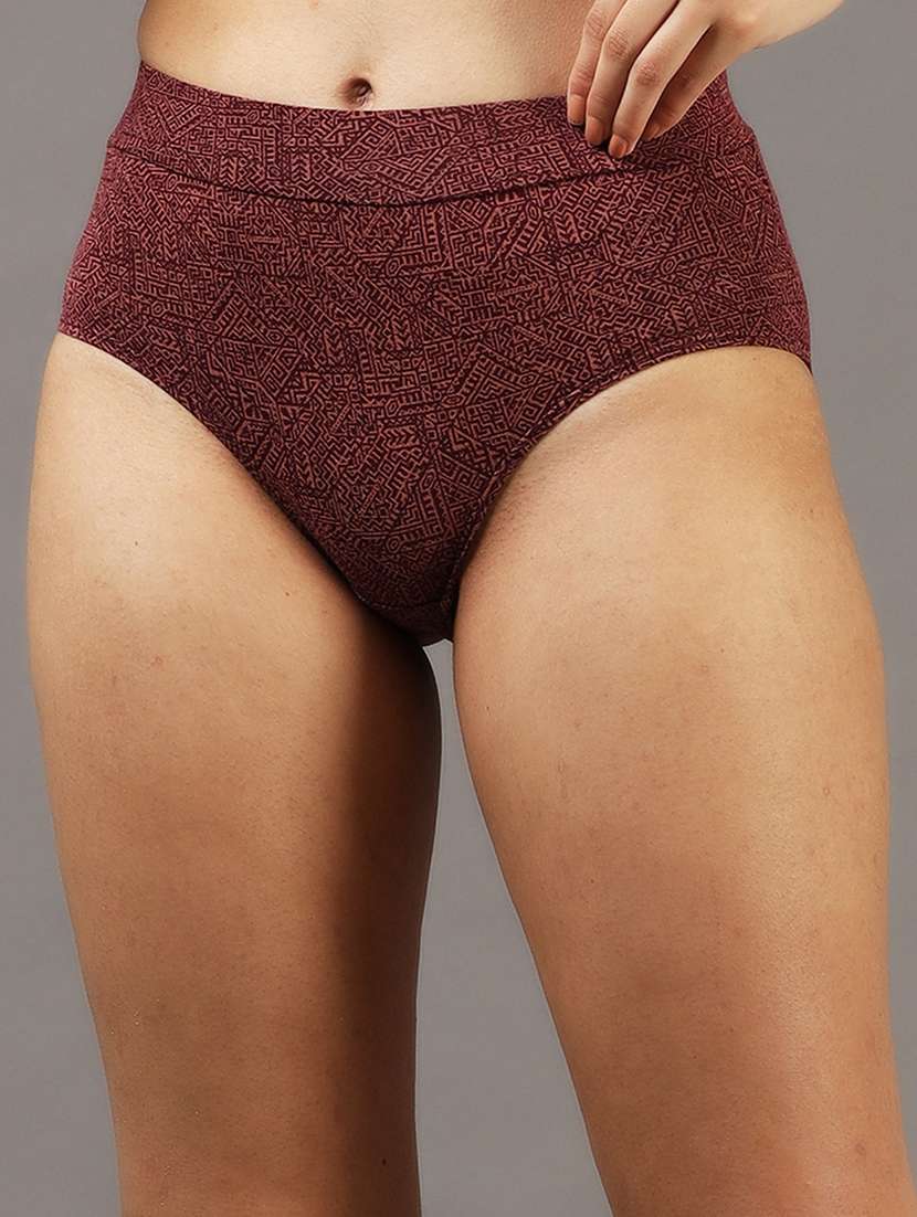 women printed mid rise hipster panty