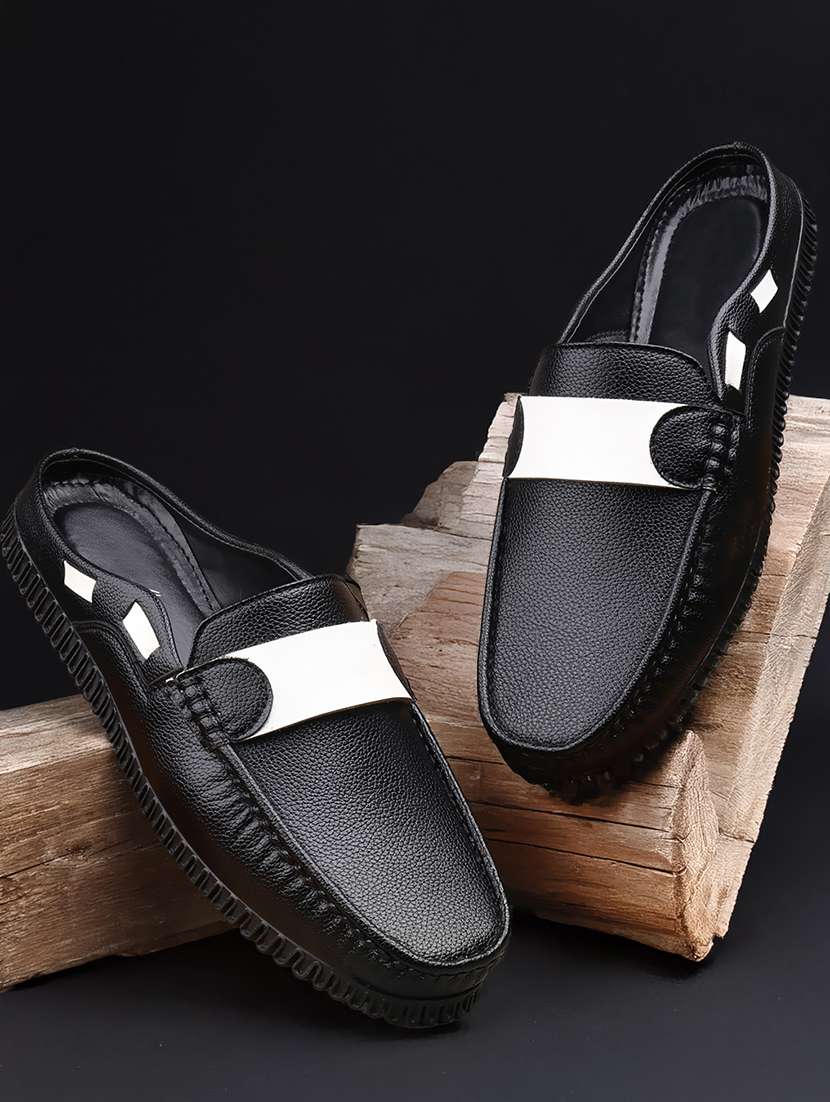 men color block slip on loafer