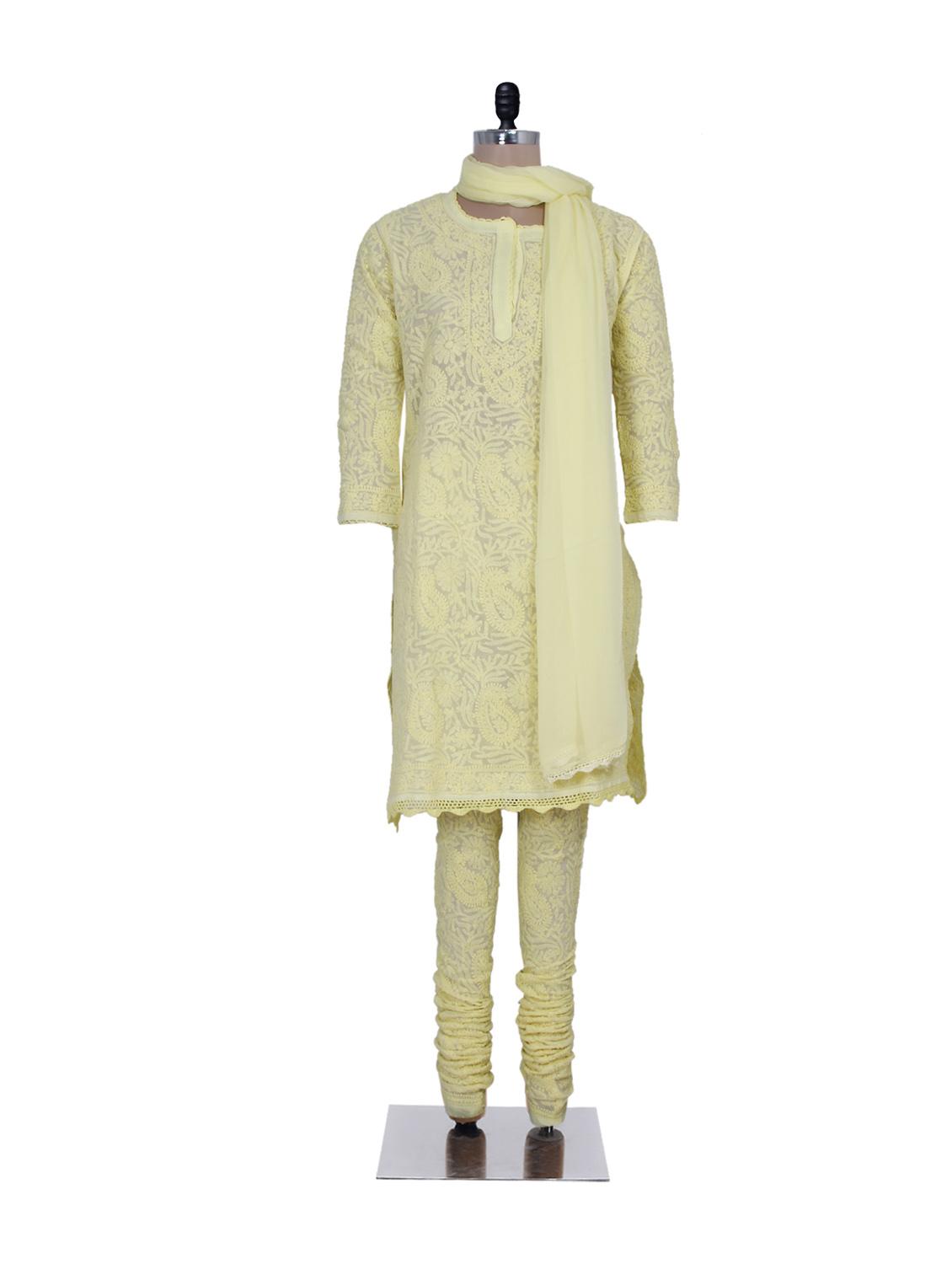 Beautiful Embroidered Yellow Suit - Ada