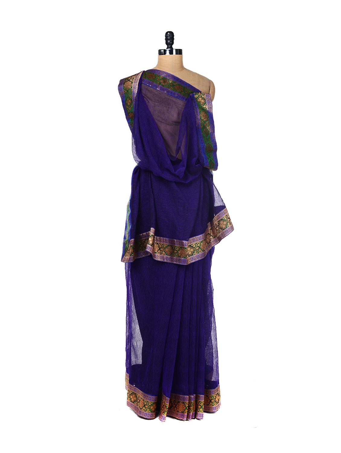 Cotton Jute Printed Saree - URBAN PARI