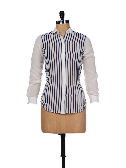 Classic White Striped Shirt - Besiva