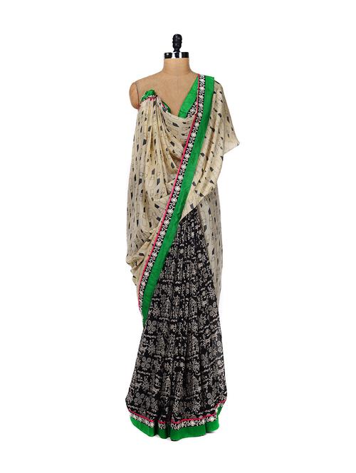 Fun Lipstick Print Saree - ROOP KASHISH