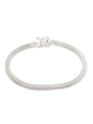 silver floral crystal bracelet - 28310 - Standard Image - 2