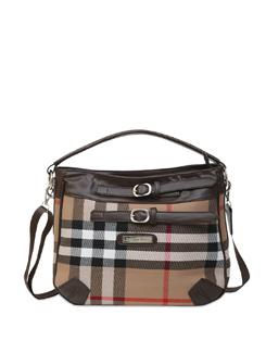 Checked Deep Brown Sling Casual canvas bag for great style! - Lino Perros