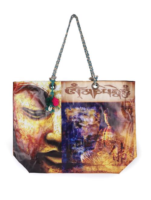 Colorful Buddha Print Tote Bag - The House Of Tara