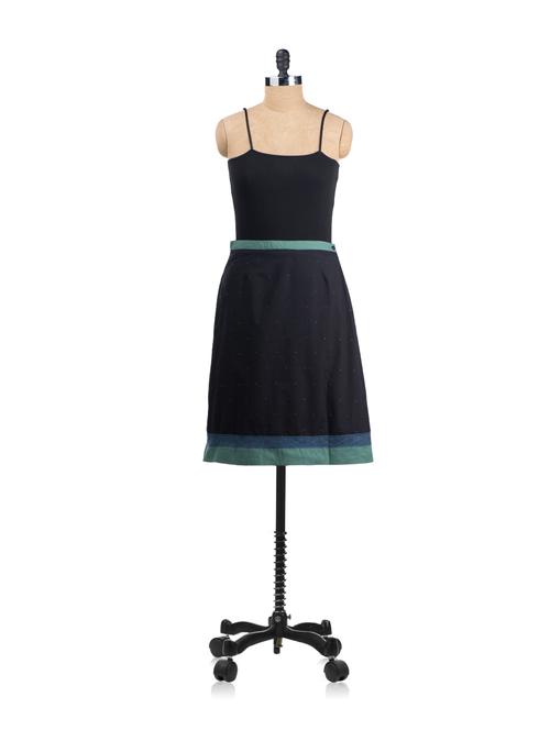 Black Skirt With Contrasting Trims - Mineral