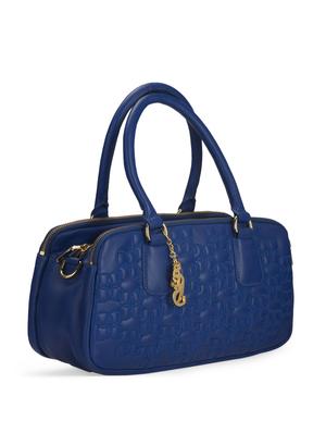 Indigo Blue Tote With Textured Detailing - 35717 - Standard Image - 5