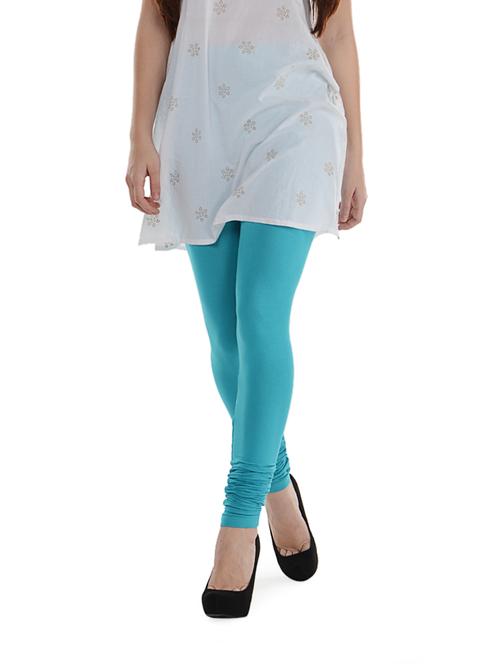 Blue Cotton Leggings - SORRISO