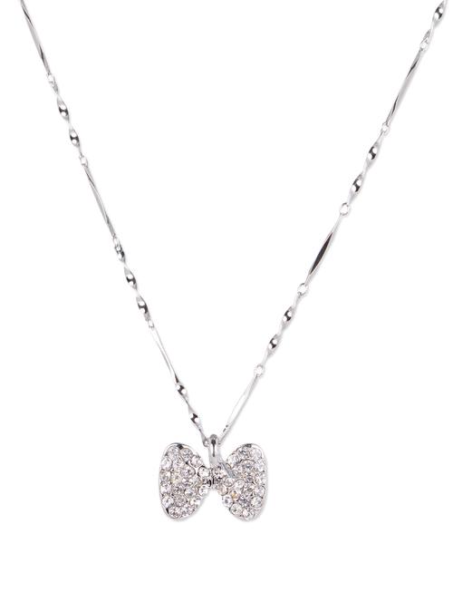 Silver Bow Pendant Necklace - YOUSHINE
