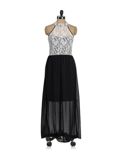 Black & White Long Dress - AND