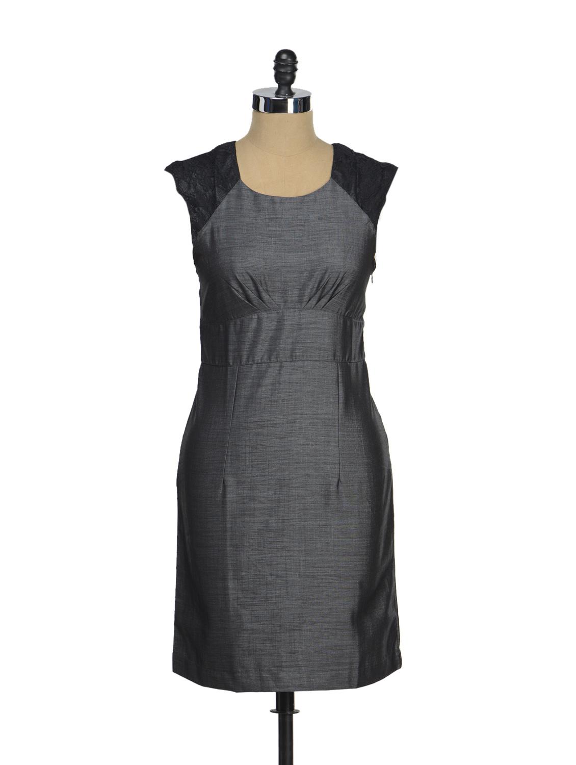 Chic Grey & Black Dress - AND