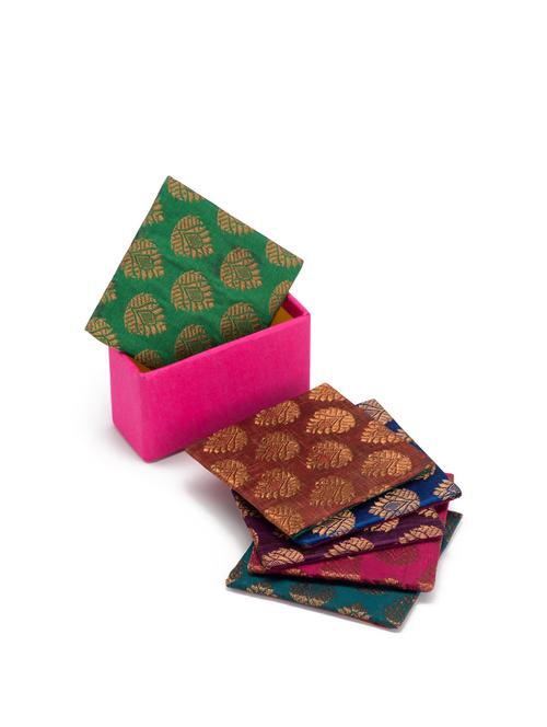 Brocade Coasters (Set Of 6) - SUNDARBAN