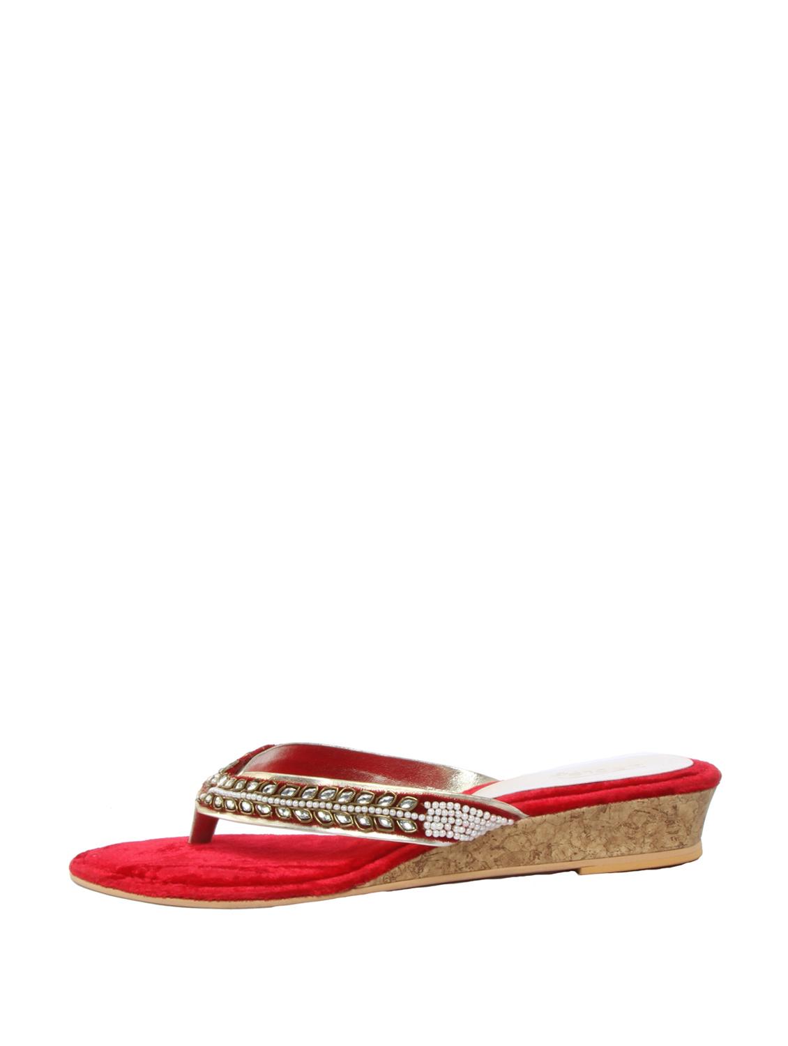Pearl Lace Low Wedges - 47874 - Zoom Image - 2