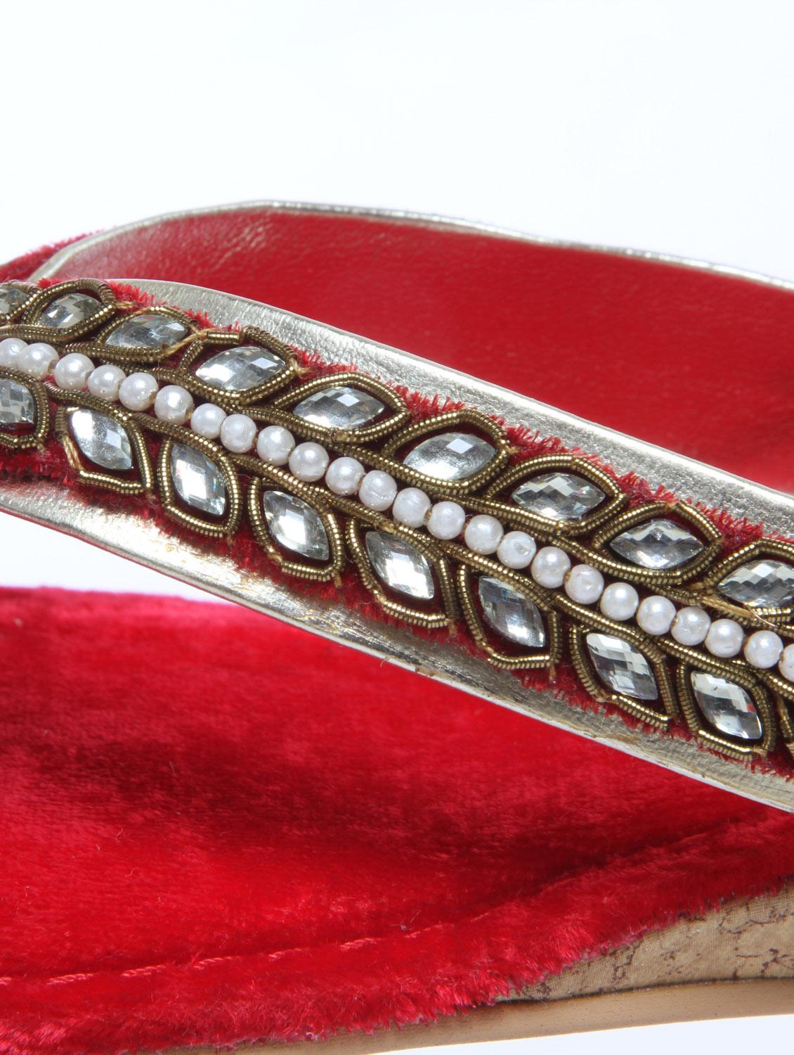 Pearl Lace Low Wedges - 47874 - Zoom Image - 5
