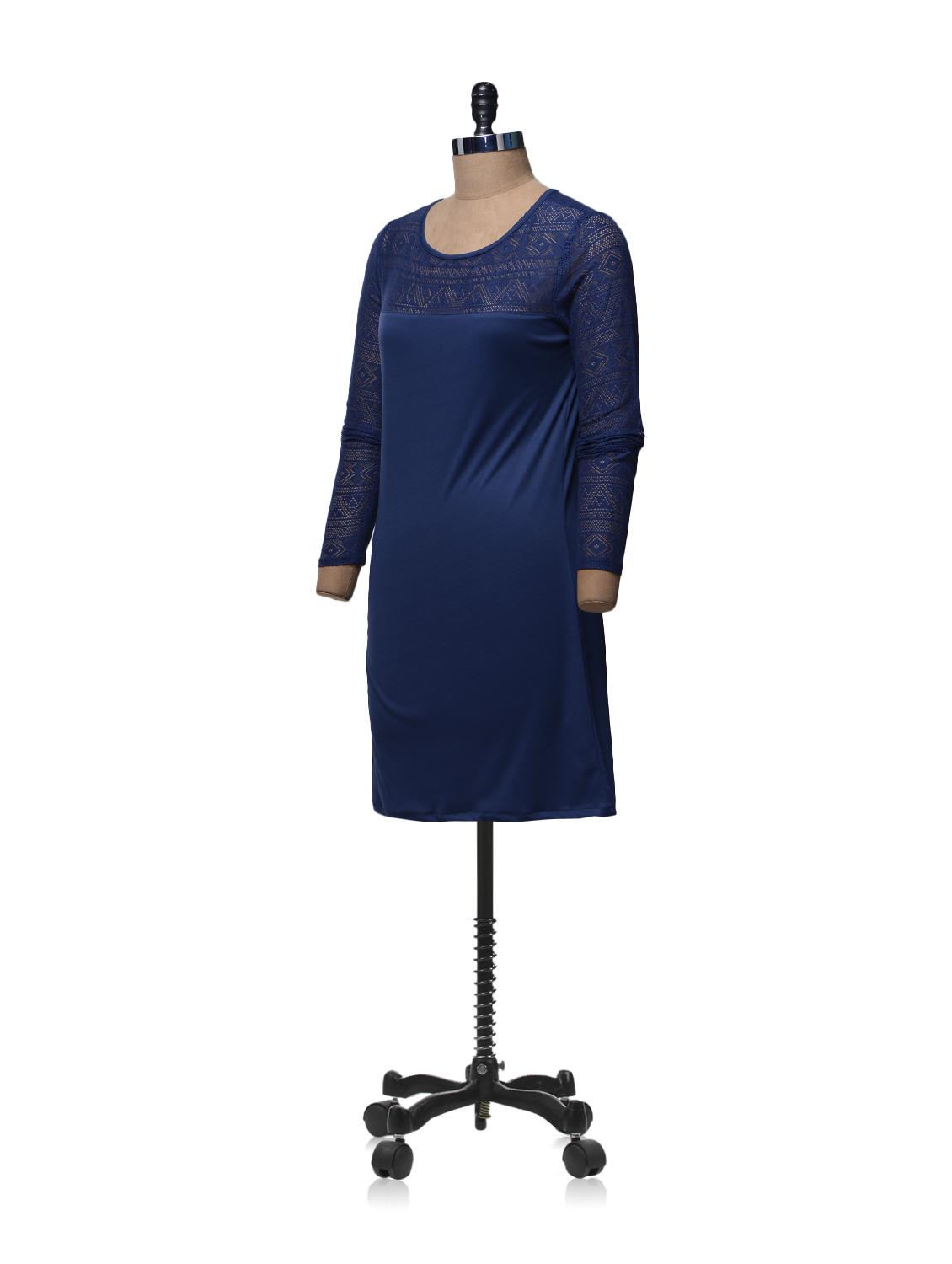 navy blue lace dress - 50684 - Zoom Image - 2
