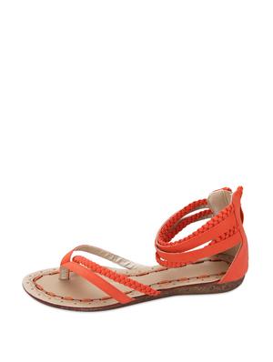 Orange Zippered Flats - 50953 - Standard Image - 2