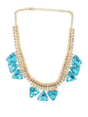 nine stone turquoise & gold necklace - 59222 - Standard Image - 2