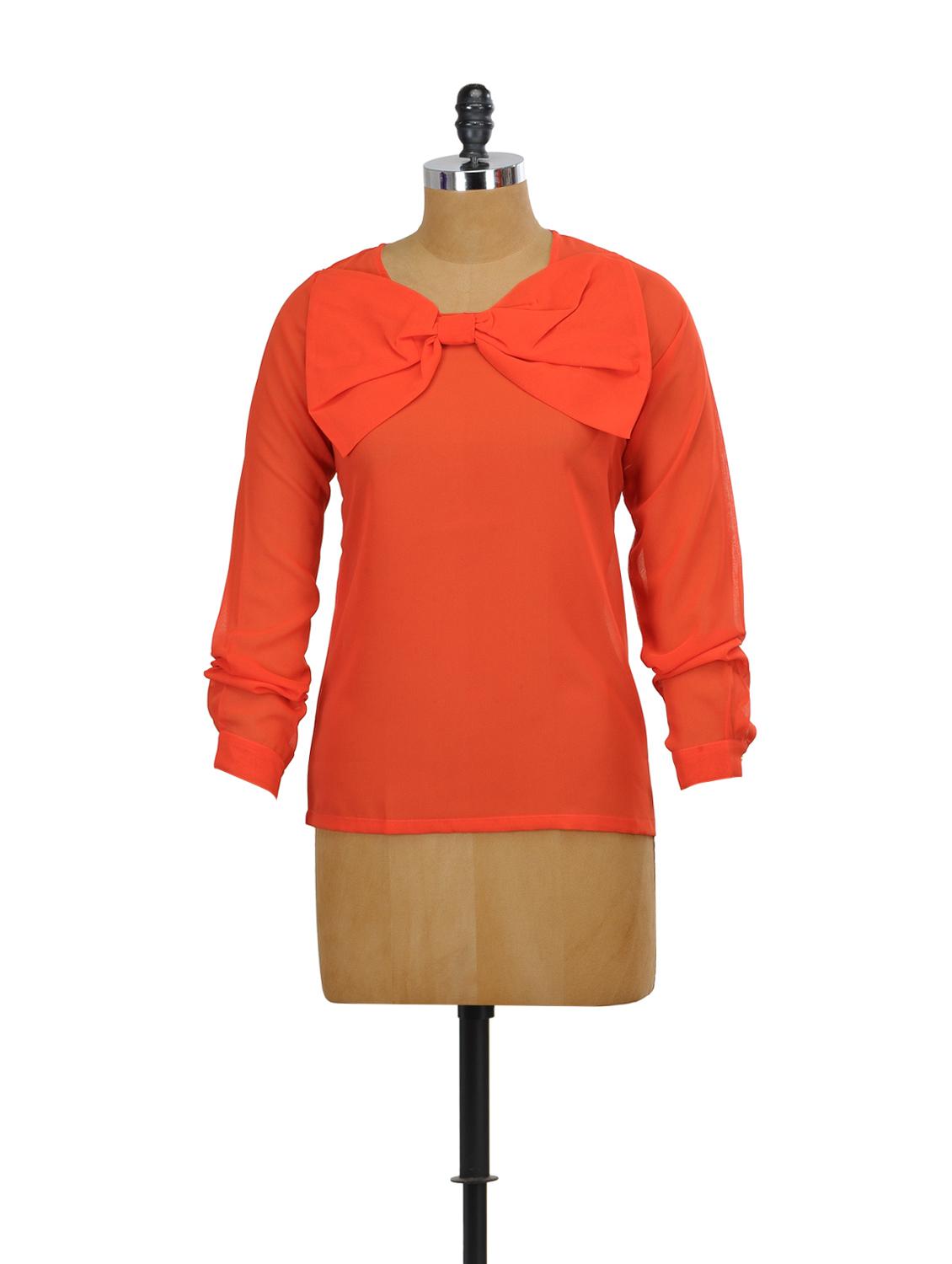 Take A Bow Sheer Shirt - Miss Chase